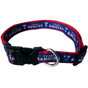 TEXAS RANGERS DOG COLLAR – RIBBON, MLB - Bones Bizzness