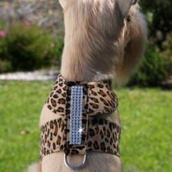 GILTMORE 4-ROW SWAROVSKI TINKIE DOG HARNESS - (53 COLORS), Harness - Bones Bizzness