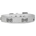 FAUX CROC CRYSTAL BONE DOG COLLAR