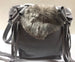 PLATINUM ULTRA-SUEDE & FOX FAUX FUR LUXURY DOG CARRIER  - BY SUSAN LANCI, Carriers - Bones Bizzness