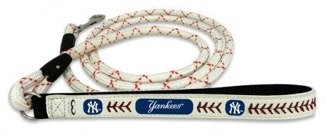 NEW YORK YANKEES DOG LEASH – LEATHER, MLB - Bones Bizzness