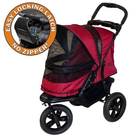 PET GEAR AT3 ALL TERRAIN NO ZIP DOG STROLLER - RED, STROLLERS - Bones Bizzness