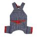 ADORABLE STRIPY DENIM DOG OVERALLS, JUMPER - Bones Bizzness