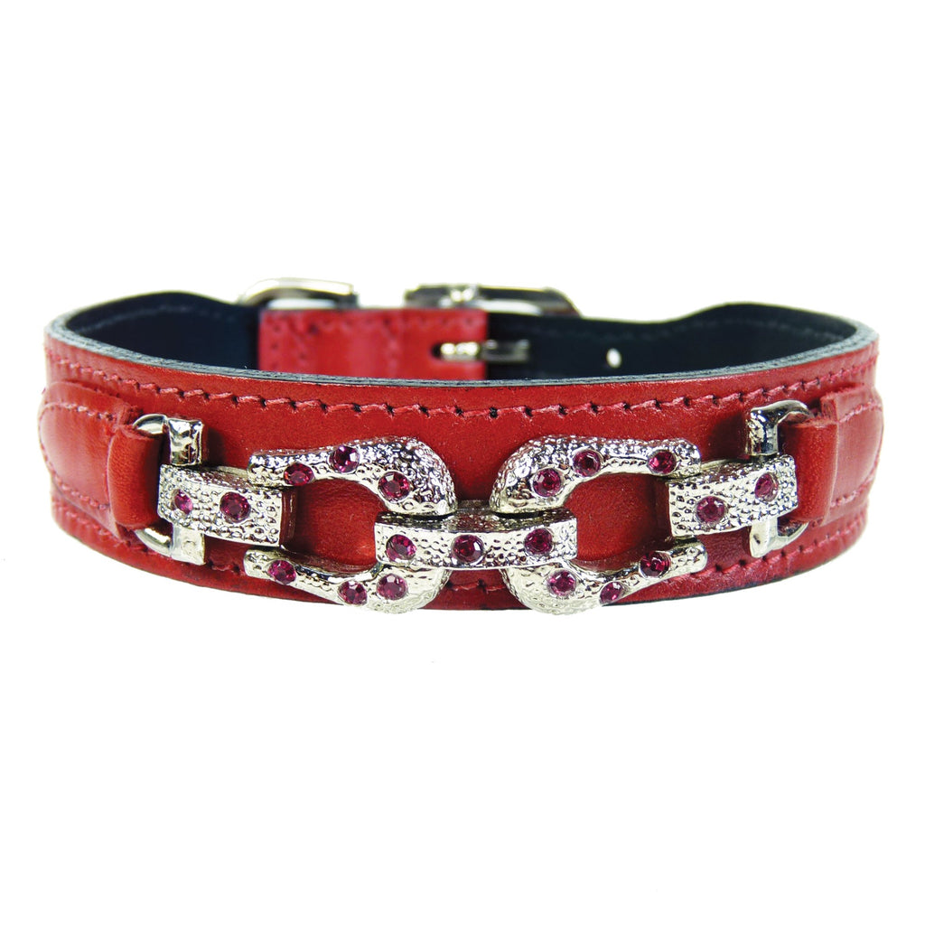 AFTER EIGHT FERRARI RED DOG COLLAR, Collars - Bones Bizzness