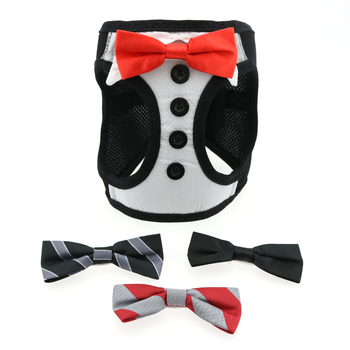 TUXEDO BOWS- AMERICAN RIVER CHOKE FREE DOG HARNESS, Dress - Bones Bizzness