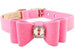 PERFECT PINK BIG BOW SWAROVSKI CRYSTAL DOG COLLAR, Collars - Bones Bizzness