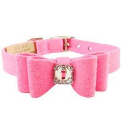 PERFECT PINK BIG BOW SWAROVSKI CRYSTAL DOG COLLAR, Collars - Bones Bizzness