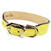 ATHENA IN CANARY YELLOW & GOLD DOG COLLAR, Collars - Bones Bizzness