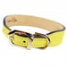 ATHENA IN CANARY YELLOW & GOLD DOG COLLAR, Collars - Bones Bizzness