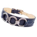 ATHENA IN FRENCH NAVY & NICKEL DOG COLLAR, Collars - Bones Bizzness