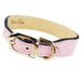 ATHENA IN SWEET PEA & GOLD DOG COLLAR, Collars - Bones Bizzness