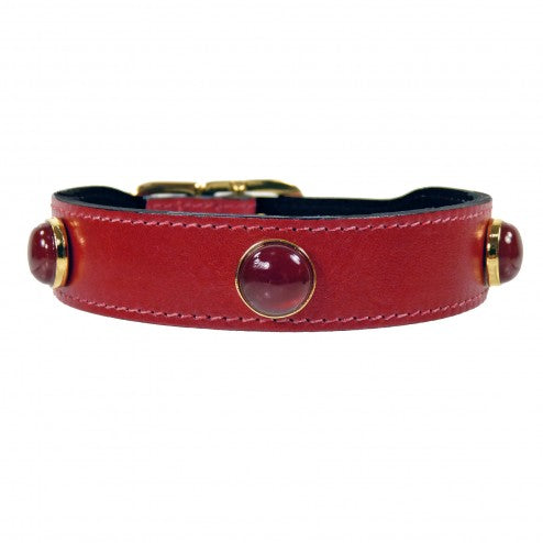 AU NATURALE IN CHERRY RED DOG COLLAR