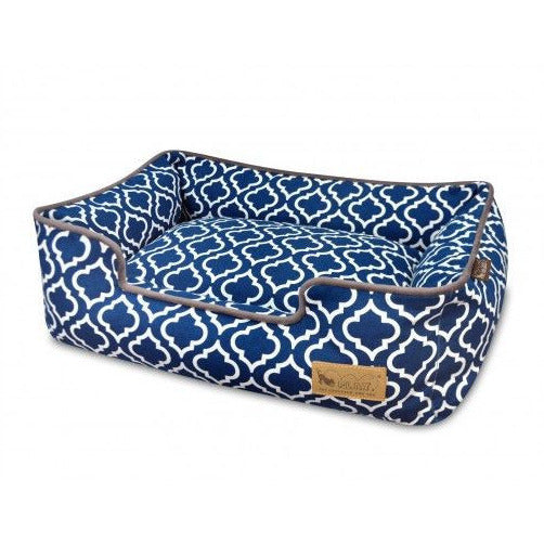 MOROCCAN NAVY BLUE LOUNGE DOG BED, Beds - Bones Bizzness