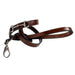 BELMONT IN RICH BROWN & NICKEL DOG COLLAR, Collars - Bones Bizzness