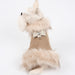 SUSAN LANCI CAMEL IVORY FOXY W/BOW DOG COAT, Coats - Bones Bizzness