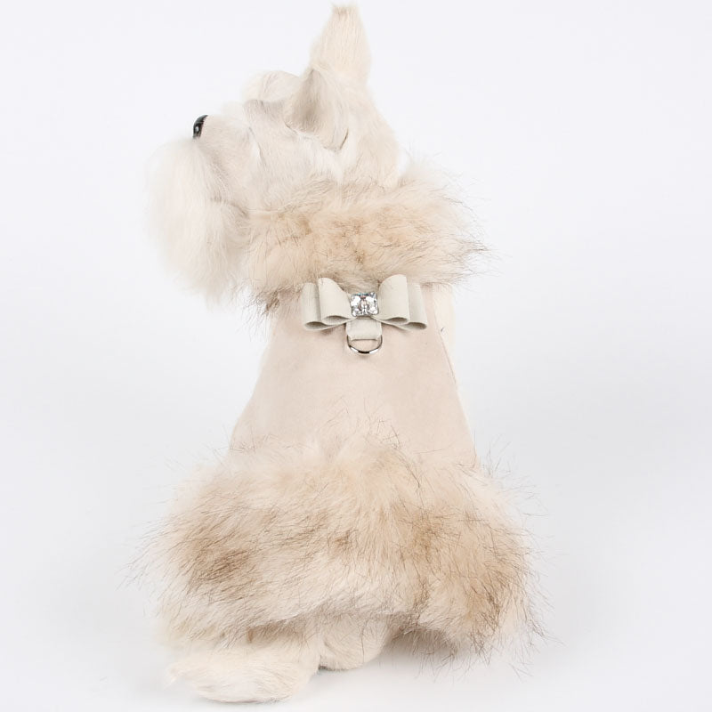 IVORY FOX BIG BOW DOG COAT BY SUSAN LANCI, Coats - Bones Bizzness