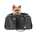 CAVIAR QUILTED MARLEE DOG BAG - BLACK