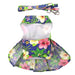 BLUE LAGOON HAWAIIAN HIBISCUS DOG DRESS WITH MATCHING LEASH, Dress - Bones Bizzness