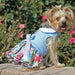 PASTEL FLORAL DOG DRESS WITH MATCHING LEASH - BLUE & WHITE, Dress - Bones Bizzness