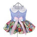 PASTEL FLORAL DOG DRESS WITH MATCHING LEASH - BLUE & WHITE, Dress - Bones Bizzness