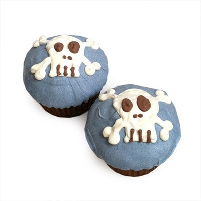 Bubba Rose Biscuit Company > BUBBA ROSE - BLUE PUNK ROCK SKULL CUPCAKES (CASE OF 6)