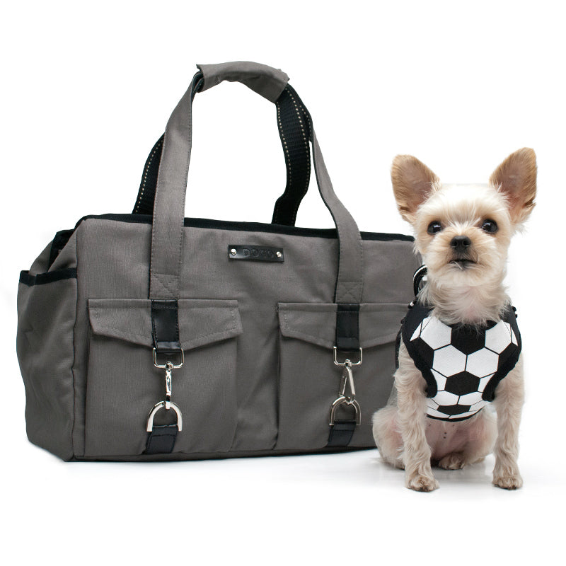 CHARCOAL BUCKLE TOTE BB DOG CARRIER, Carriers - Bones Bizzness