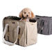 BEIGE BUCKLE TOTE V2 DOG CARRIER, Carriers - Bones Bizzness