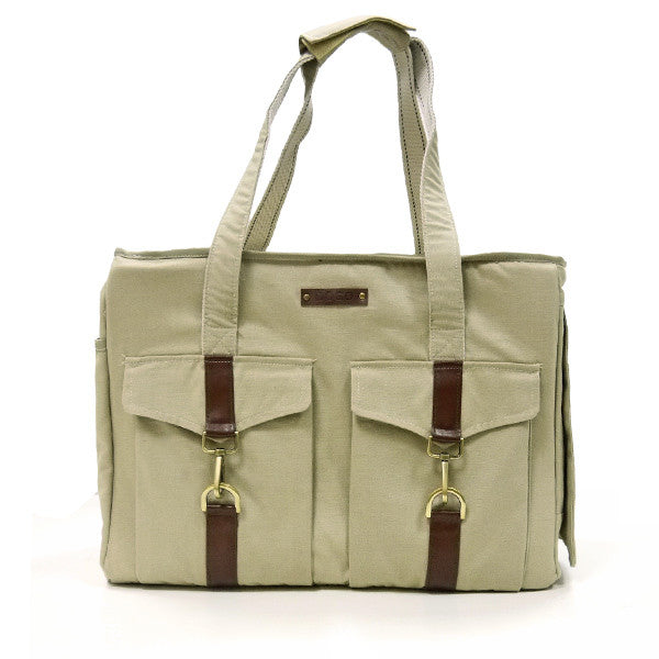 BEIGE BUCKLE TOTE V2 DOG CARRIER, Carriers - Bones Bizzness