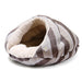 BROWN STRIPED BURGER DOG BED, Beds - Bones Bizzness