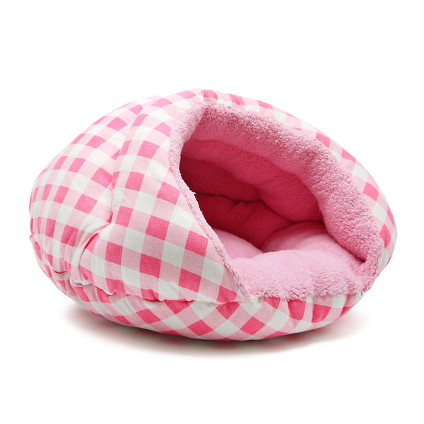 CHECKERS PINK BURGER DOG BED, Beds - Bones Bizzness