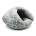 GREY LATTICE BURGER DOG BED, Beds - Bones Bizzness