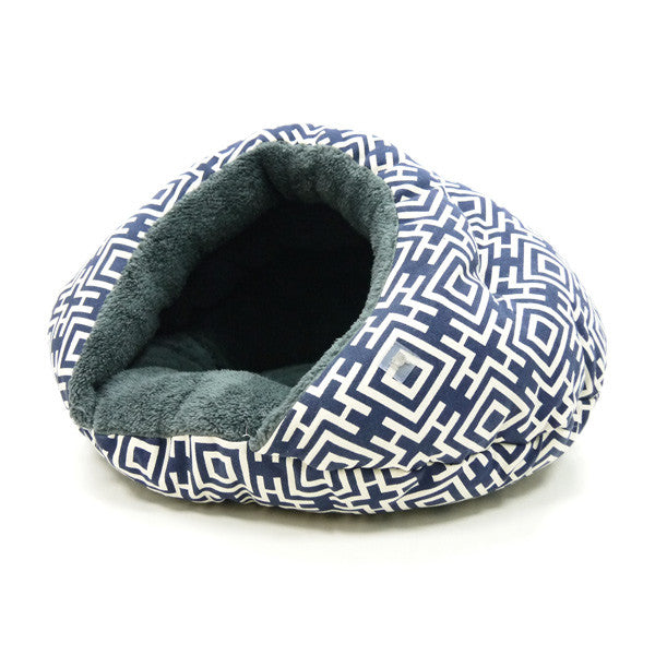 MODERN NAVY BURGER DOG BED, Beds - Bones Bizzness