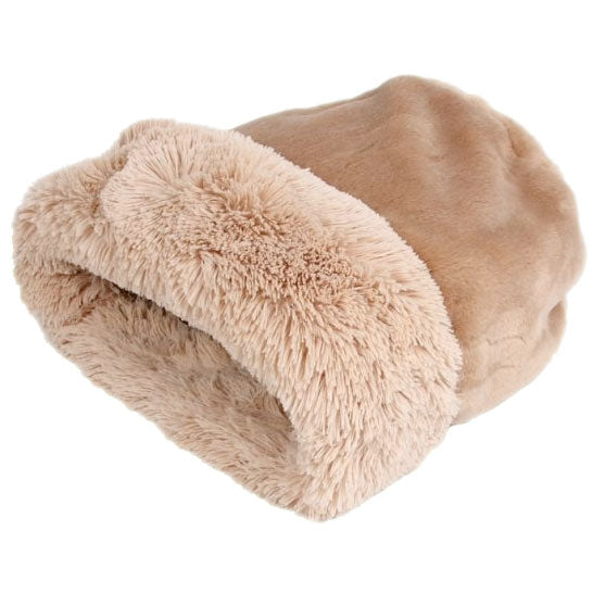 CUDDLE CUP DOG BED - CAMEL SHAG, Beds - Bones Bizzness