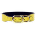 GEORGIA ROSE IN CANARY YELLOW & GOLD DOG COLLAR, Collars - Bones Bizzness