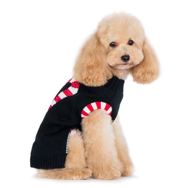 CANDY CANE DOG SWEATER, Sweaters - Bones Bizzness