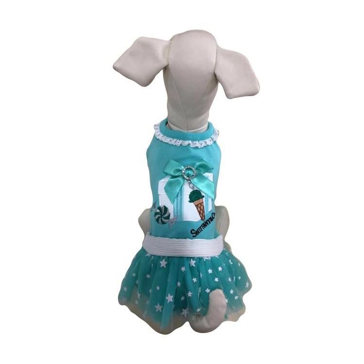 Sniffany Candy Blue Box Dog Dress