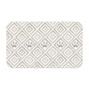 PAW IKAT PET PLACEMENT RUG - NATURAL, Rugs - Bones Bizzness