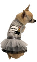 CHEWNEL PARIS DOG DRESS - GREY, DRESS - Bones Bizzness