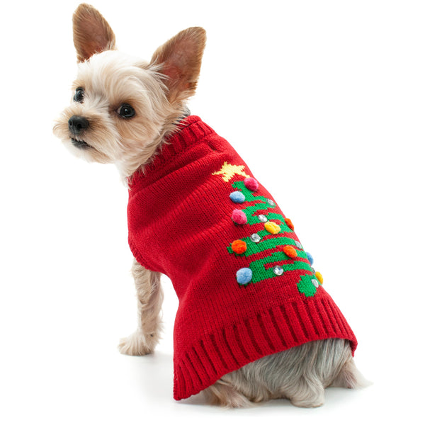 CHRISTMAS TREE SWEATER DOG SWEATER, Pajamas - Bones Bizzness