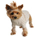 OATMEAL COMBED COTTON CABLE KNIT DOG SWEATER