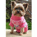 Snowflake and Hearts Combed Cotton Dog Sweater - Pink, Sweaters - Bones Bizzness