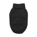 COMBED COTTON CABLE KNIT DOG SWEATER - JET BLACK