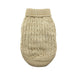 OATMEAL COMBED COTTON CABLE KNIT DOG SWEATER, Sweaters - Bones Bizzness