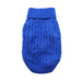 COMBED COTTON CABLE KNIT DOG SWEATER - RIVERSIDE BLUE, Sweaters - Bones Bizzness