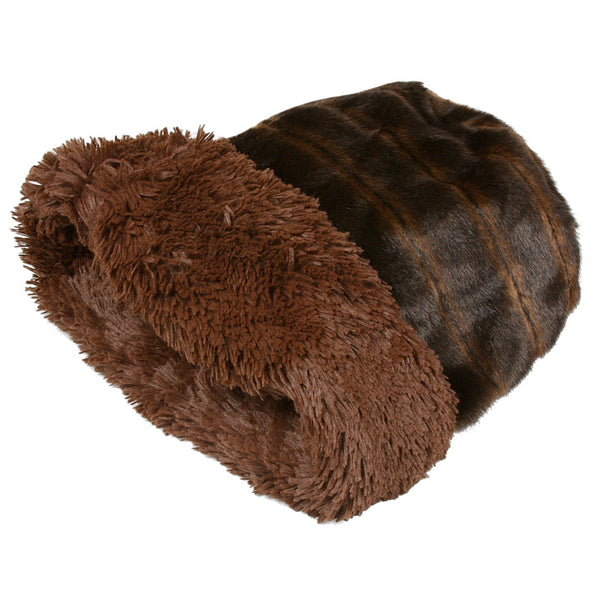 CUDDLE CUP DOG BED - CHOCOLATE SHAG, Beds - Bones Bizzness