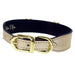 DAISY IN METALLIC GOLD WITH CLEAR CRYSTALS DOG COLLAR, Collars - Bones Bizzness