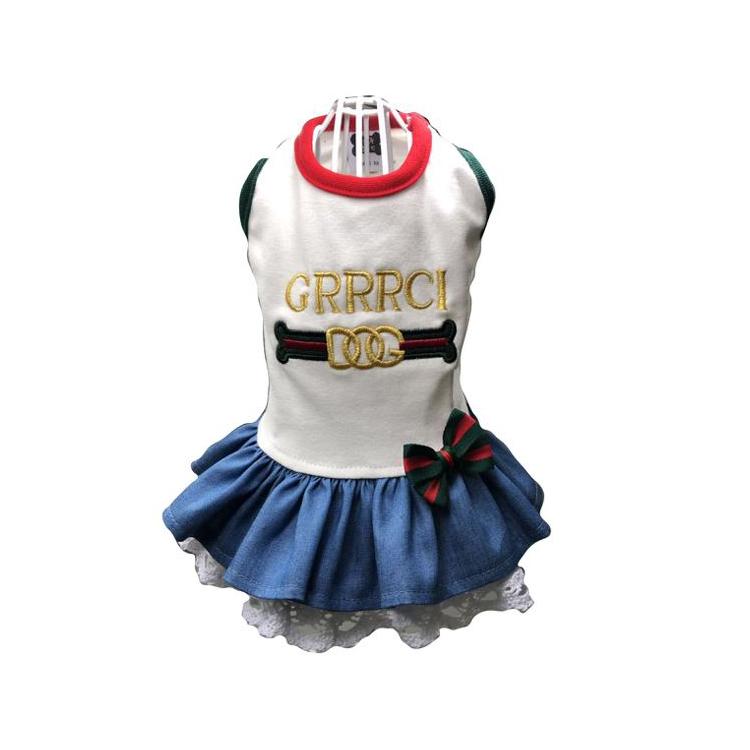 GRRRCI VINTAGE WHITE DENIM DOG DRESS