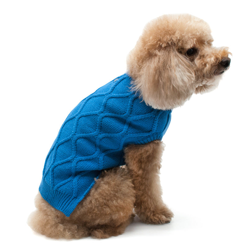 BLUE DIAMOND DOG SWEATER, Sweaters - Bones Bizzness