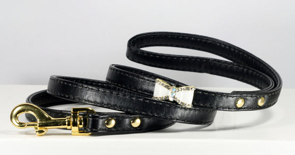 BOW DOG LEASH - BLACK