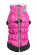 HOT PINK SCRUNCHY CROWN PUFFER VEST W/BLACK TRIM, Coats - Bones Bizzness